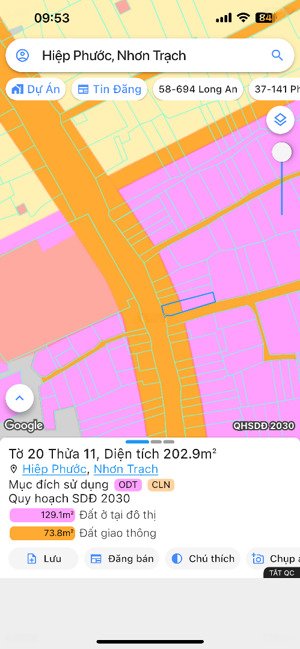 chủ chủ kẹt vốn làm ăn gửi bán lô đất 2 mặt tiền hùng vương thị trấn hiệp phước - nhơn trạch