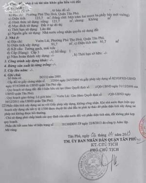 124m2 VƯỜN LÀI, HXH 6M, ngang 5x25, nở hậu, 12ty9