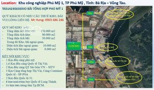 cho thuê kho, bãi, tổng diện tích khu vực 176.000m2 tại khu cn phú mỹ 1.