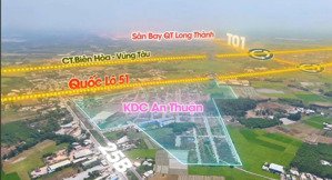 xoay vốn gấp, ra nhanh lô 105m2 giá 2,2 tỷ ngay ql51, đường to, kế sân bay, dân đông, sổ sẵn