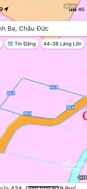 bán đất thổ phủ hồng - đã trồng toàn bộ cây ăn trái - tiện làm nhà vườn.