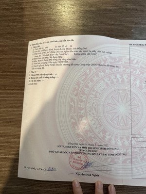cần bán nhanh lô đất sổ riêng 2.463,9m2 tại phước bình, long thành, giá chỉ 1,5 tỷ
