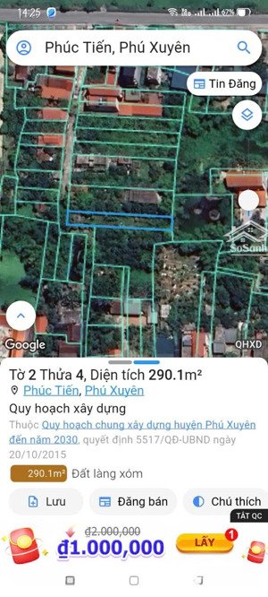 bán đất tại phúc tiến, phú xuyên, hà nội, 3,75 tỷ, 290 m2 đẹp, tiện ích