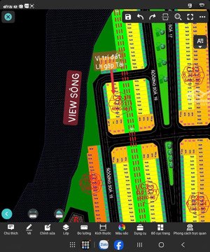 bán nền view sông đường số 15 giá 2tỷ050tr còn bớt lộc dt 100m2(5x20) tại kdc thái sơn long hậu