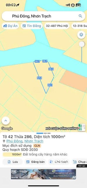 bán đất tại phú đông, nhơn trạch, đồng nai. giá hợp lý, pháp lý đầy đủ, giao dịch trong ngày