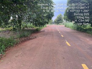 mt thị trấn long giao, cẩm mỹ 200m2 full thổ cư, 8x25m