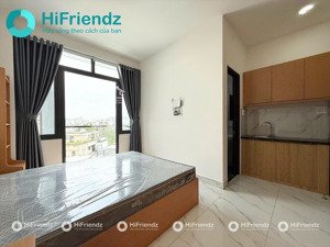 cho thuê căn hộ dịch vụ cao cấp mới 100% - dạng studio ban công, cửa sổ - full nt - máy giặt riêng