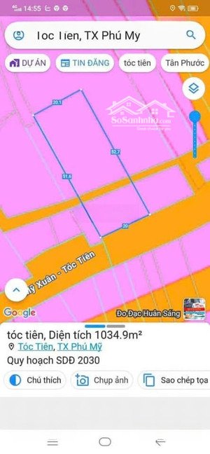 bán đất tại đường mỹ xuân - tóc tiên, xã tóc tiên, phú mỹ, bà rịa vũng tàu, 6,5 tr/m2, 959m2