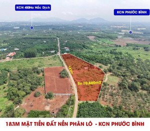 đầu tư chuẩn phân lô: 1ha gần kcn sân bay, mặt tiền 183m giá chỉ 2,9 triệu/m2