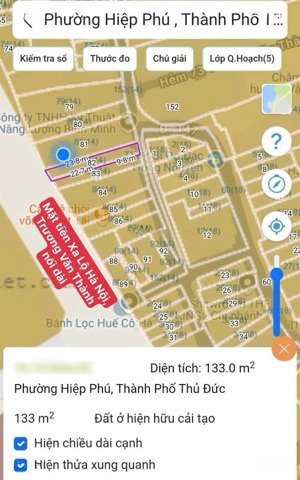 p. hiệp phú khu vip nhất q9 - 133m2 mặt tiền tương lai 30m xa lộ hà nội, trương văn thành - 8tỷ nhỏ