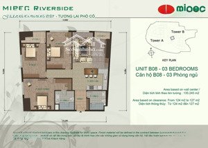 cho thuê cc mipec riverside 17,5 triệu, 124m2, 3pn, 2wc, ngọc lâm, long biên, hà nội