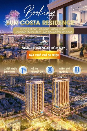 chỉ từ 735 triệu sở hữu căn hộ biển mỹ khê sun costa đà nẵng, lãi suất 0%(30 tháng), hỗ trợ vay 70%