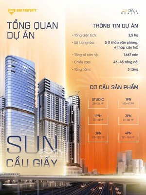 nhận booking căn hộ cao cấp tại sun grand city cầu giấy