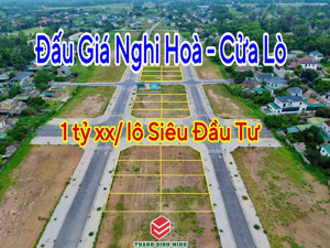đất đấu giá nghi hoà - cửa lò 1 tỷ xx/ lô siêu rẻ, liên hệ ngay thanh
