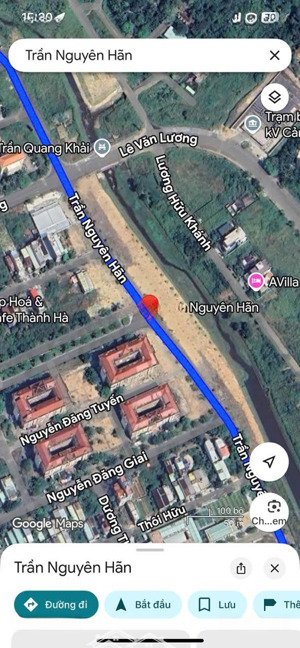 bán lô góc 2 mặt tiền trần nguyên hãn view kênh - dt 393m - gọi đàm tiến