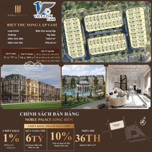 dinh thự hàng hiệu noble palace long biên, quỹ ngoại giao biệt thự vip nhất giá tốt nhất thị trường