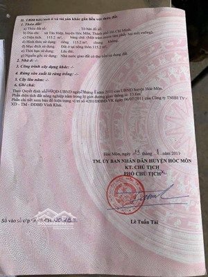 bán 1 kiot + 4 phòng trọ đường 1/ dương công khi, tân hiệp, 5x23=115m2 xây kiên cố, sổ riêng, 2.1tỷ