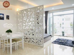 phòng trọ mới 100% full nội thất ban công - cửa sổ thoáng mát dt 45m2 gần ngã tư hàng xanh