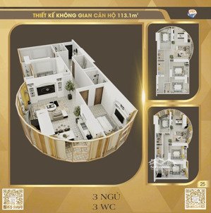 cc cao cấp qms tố hữu, dt 113m2 3 ngủ - view panorama đẳng cấp, sổ đỏ lâu dài, quý 4/2025 nhận nhà