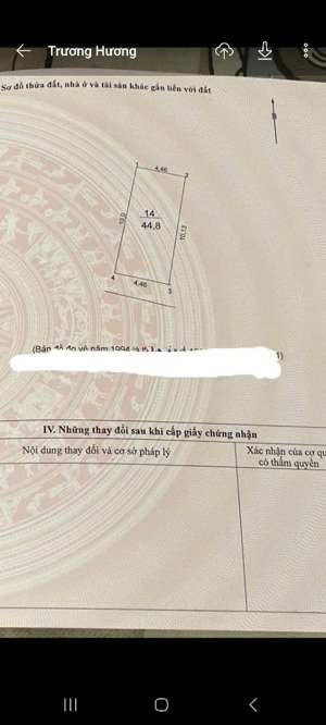 cần bán 44.8 m2 đất nhị châu - liên ninh - thanh trì - giá : 3.45 tỷ