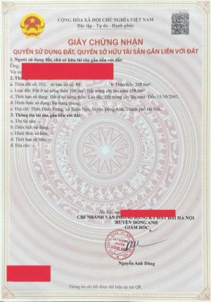 hàng đẹp cất két mới tinh vị trí tại thôn đình trung - xuân nộn - đông anh. diện tích 208m2