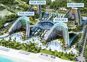 bán căn hộ studio the arena toà a tầng 3 view ban công trực biển mát mẻ cả ngày
