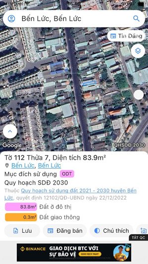 bán lô đất thổ cư mặt tiền đường nguyễn văn tuôi, thị trấn bến lức