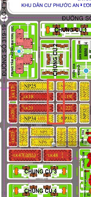 bán lô góc đẹp dự án xây dựng hà nội nhơn trạch vị trí vàng gần tiện ích, góc 2 mặt tiền 17m&12m