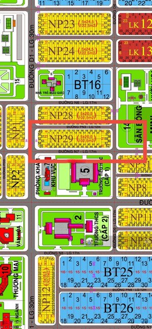 bán lô nhà phố đường 17m giá đầu tư dự án xdhn nhơn trạch