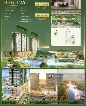 duy nhất căn 1pn hướng đông nam view nhạc nước tại lumière midtown