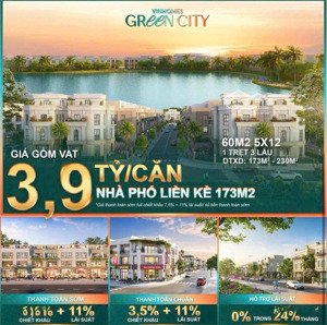 giỏ hàng vinhomes green city suất nội bộ giá cực tốt đầu tư, căn 60m2, 75m2 giá 4.2 tỷ