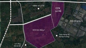 bán lô đất kcn kim bảng i, đường quốc lộ 38, xã lê hồ, kim bảng, hà nam, 2,808 triệu / m2, dt 1.4ha