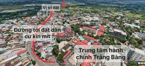 đất vườn 658m2 có 174m2 thổ cư thị xã trảng bàng 1tỷ595 cách trung tâm chính uỷ 200m shr