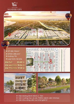 duy nhất xẻ khe 3 thoáng, xây full dt, gần trường học, công viên, giá rẻ nhất vinhomes đan phượng