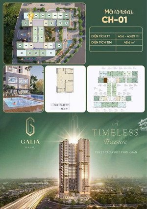 căn hộ 2pn đẹp nhất galia hoàng mai 66-66.6-72m², view hồ yên cực hiếm chỉ từ 4,3 tỷ, 0% lãi suất