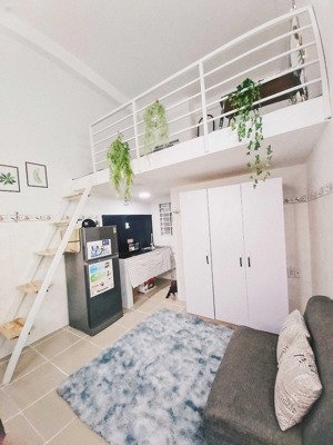 phòng có gác (duplex) cv làng hoa full nội thất xịn xò mới keng