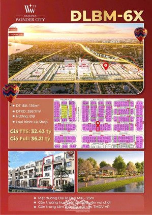siêu phẩm kinh doanh đại lộ ban mai, hướng đn, trục đường chính dự án vinhomes đan phượng 136* 4t.