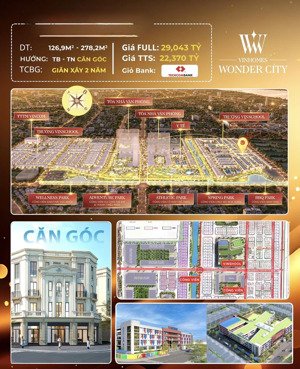 có 1-0-2, căn góc khu đóng bình minh, gần trường, gần công viên, ở cực thoáng vinhomes đan phượng.