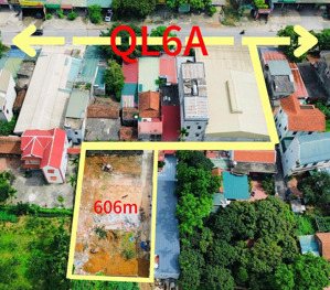 cần bán 606m2 đất giáp mặt đường ql6 tại yên kiện, đông sơn, cm, hn.