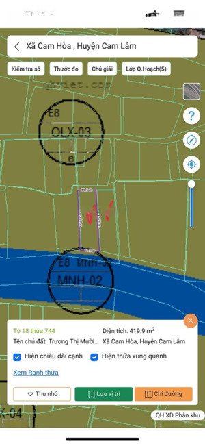 đất mặt sông cam hoà quy hoạch cực đẹp