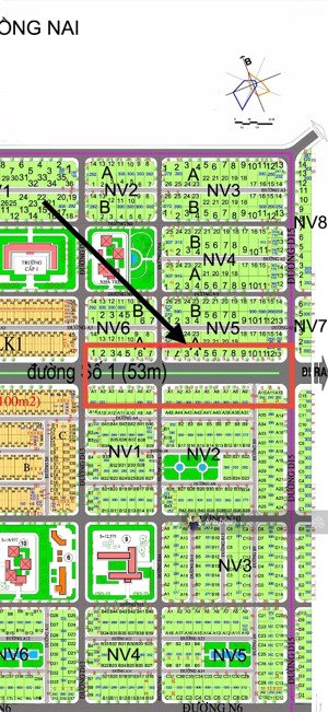 bán đất nhà vườn mặt tiền lê hồng phong 53m trục đường lớn nhất dự án hud nhơn trạch