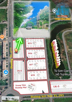 mở bán shophouse - liền kề - biệt thự dự án từ sơn garden city - đồng kỵ, từ sơn - trực tiếp từ cđt