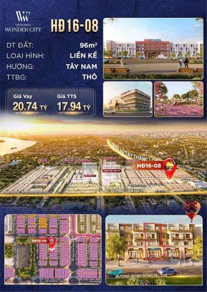 siêu phẩm nhà vườn mt 16m 35 tỷ 192m2 vinhomes wonder city đan phượng 2 mặt thoáng gần công viên th