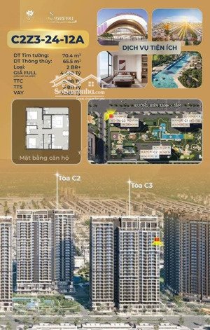 bán cc masteri trinity square, nghĩa trụ, văn giang, hưng yên, 58,1 triệu/m2, 65,5m2 bao đẹp hot!