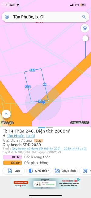 Siêu Ngộp 2000m2 Full Hồng Tân Phước LaGi Giá Cực Rẻ Chỉ 1,4 Tỷ