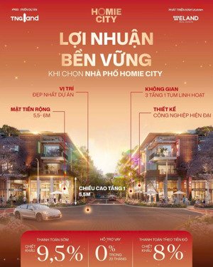 mở booking sớm shophouse homie city, chiết khấu 9,5% cho kh dky sớm