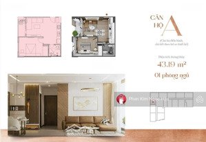 bán căn hộ 1 phòng ngủ tầng trung ct1 luxury riverside, phước long, nha trang