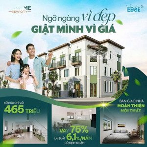 phân khu cuối tại k - home new city, noxh 1 trệt 1 lửng 1 lầu, trả trước 465tr