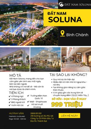 sống xanh sống khác biệt tại souluna huyện bình chánh tphcm