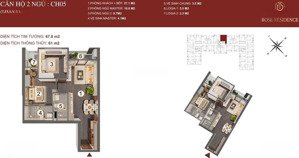 giá dự kiến chỉ 2,97 tỷ diện tích 73,6m² view cực đẹp căn góc siêu hiếm hoàng huy commerce toà rose